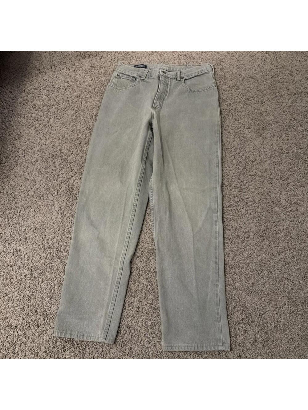 Vintage Lands End 32 Regular Straight Fit Light Green Denim Jeans
